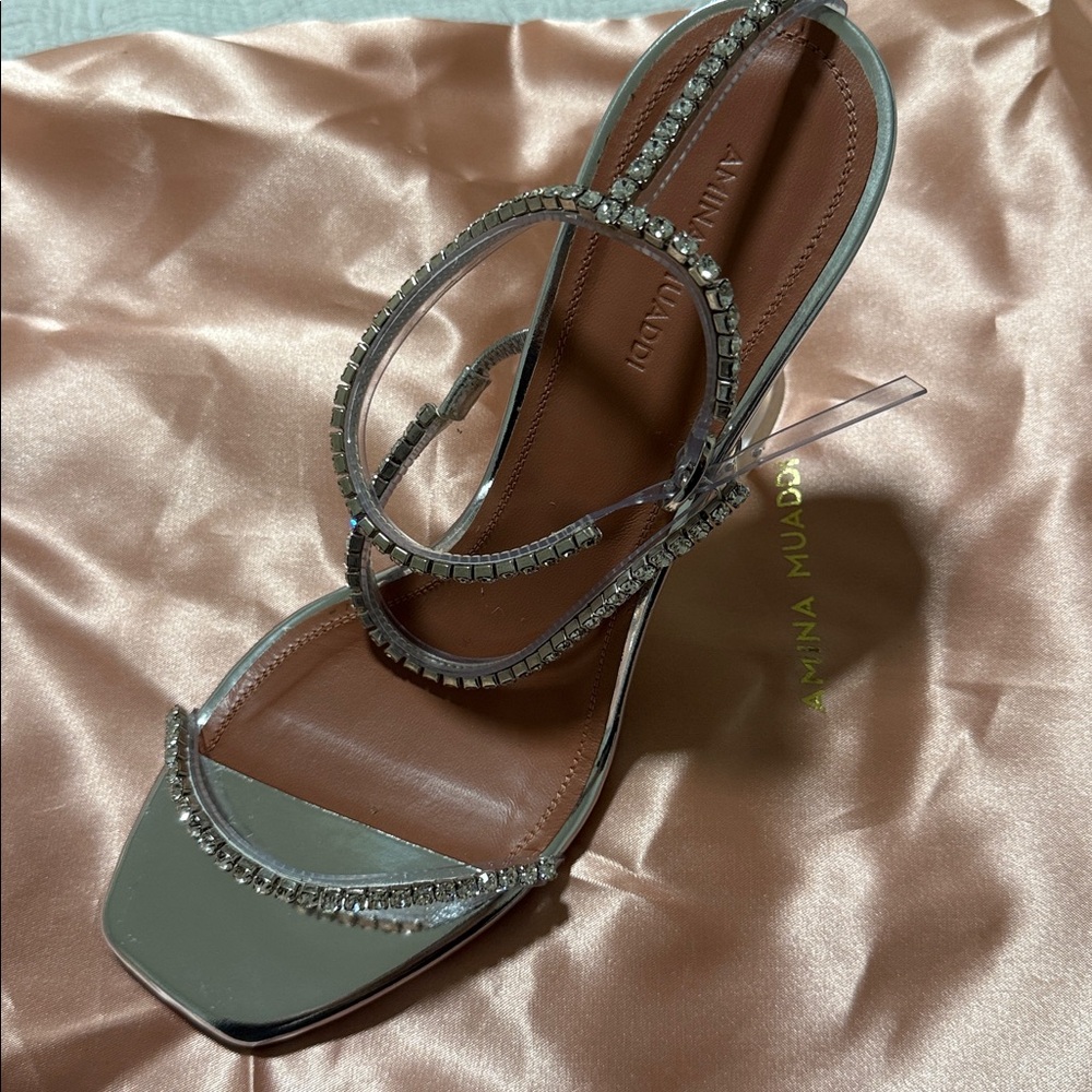 AMINA MUADDI GILDA CRYSTAL SANDALS - Picture 3 of 8